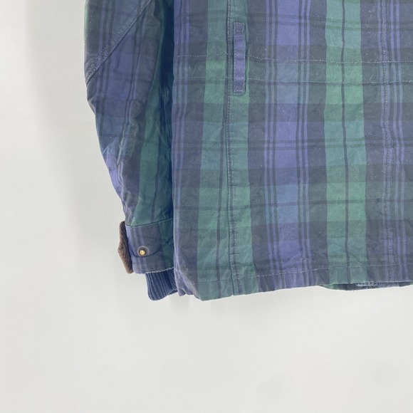 Polo Ralph Lauren Premium Oil Cloth Field Jacket Waxed Skin Tartan Plaid Sz M - Picture 10 of 14